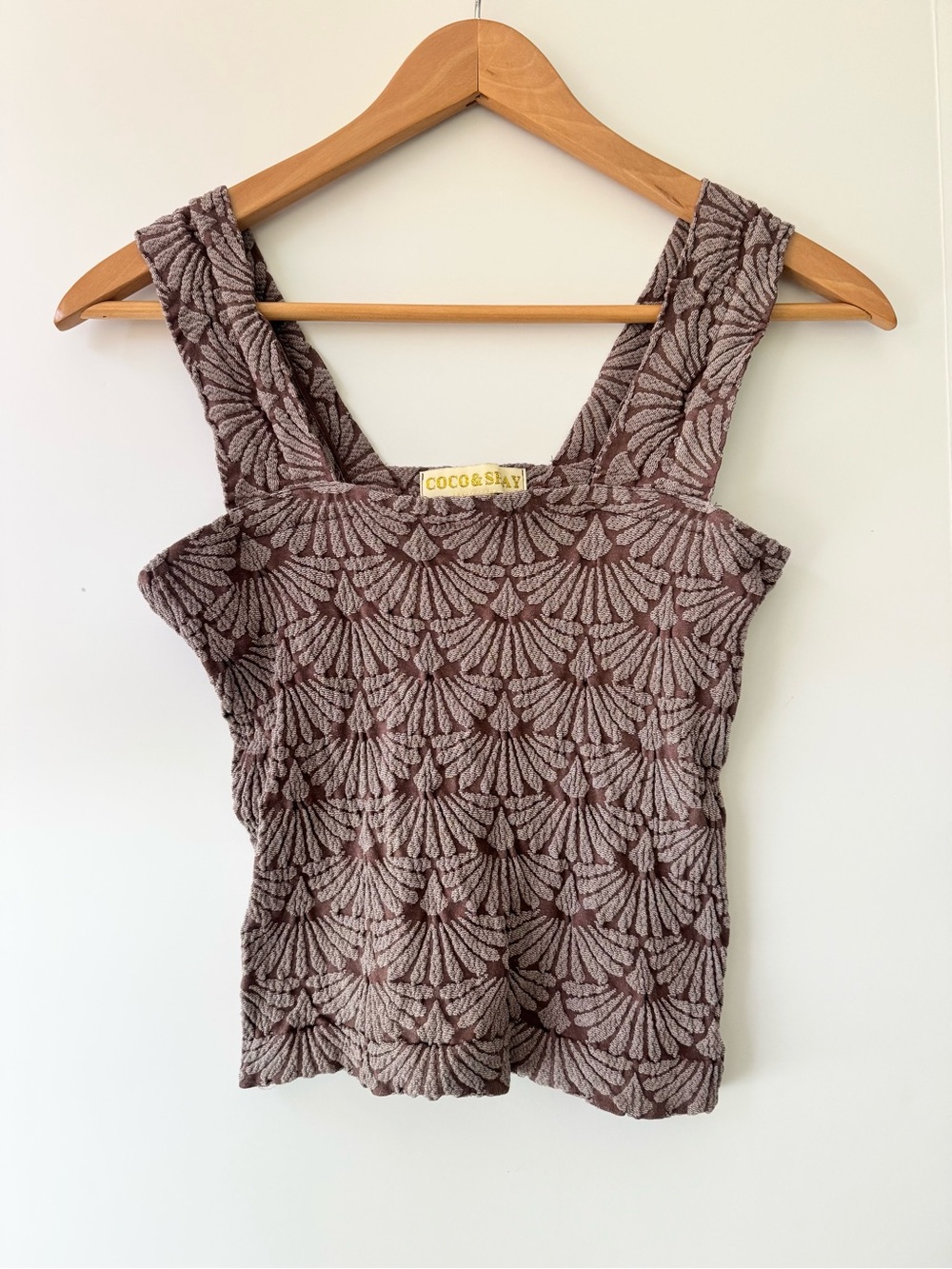 Coco & Shay Yours Truly Tank Top, Cocoa Brown, Women’s Size M/L